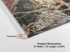 Tenedos Pine Dark Green Marble Floor and Wall Tile 12x12 Polished for Kitchen Countertops, Bathroom Wall, Entrance Floor Tile, Backsplashes, Fireplace Surrounds