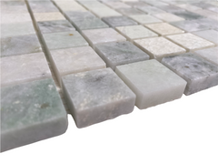 Ming Green Marble Onyx Polished Square 1x1 Mosaic Tiles for Kitchen Backsplash Bathroom Flooring Shower