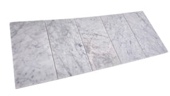 Tenedos Premium Carrara 4x8 Inch Marble Subway Tile for Wall and Floor Kitchen and Bathroom Tile