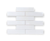 White Subway Wall Tile Gloss Finish 2x8 (60 pieces- Box of 6.5 Sqft)  for Kitchen Backsplash, Accent Wall and Bathroom Wall