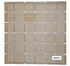 Tenedos Premium Quality 2" (Exact Size 1-15/16 in.) Black Porcelain Square Mosaic Tile Shiny Look Designed in Italy (12x12) for Kitchen Backsplash, Pool Tile, Bathroom Wall, Accent Wall