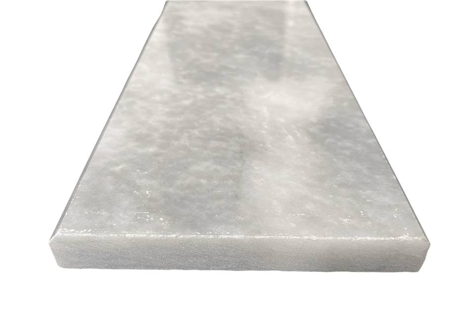 Bardiglio Grey Marble Threshold (Marble Saddle) - Polished for Transition Floor Bathroom and Kitchen
