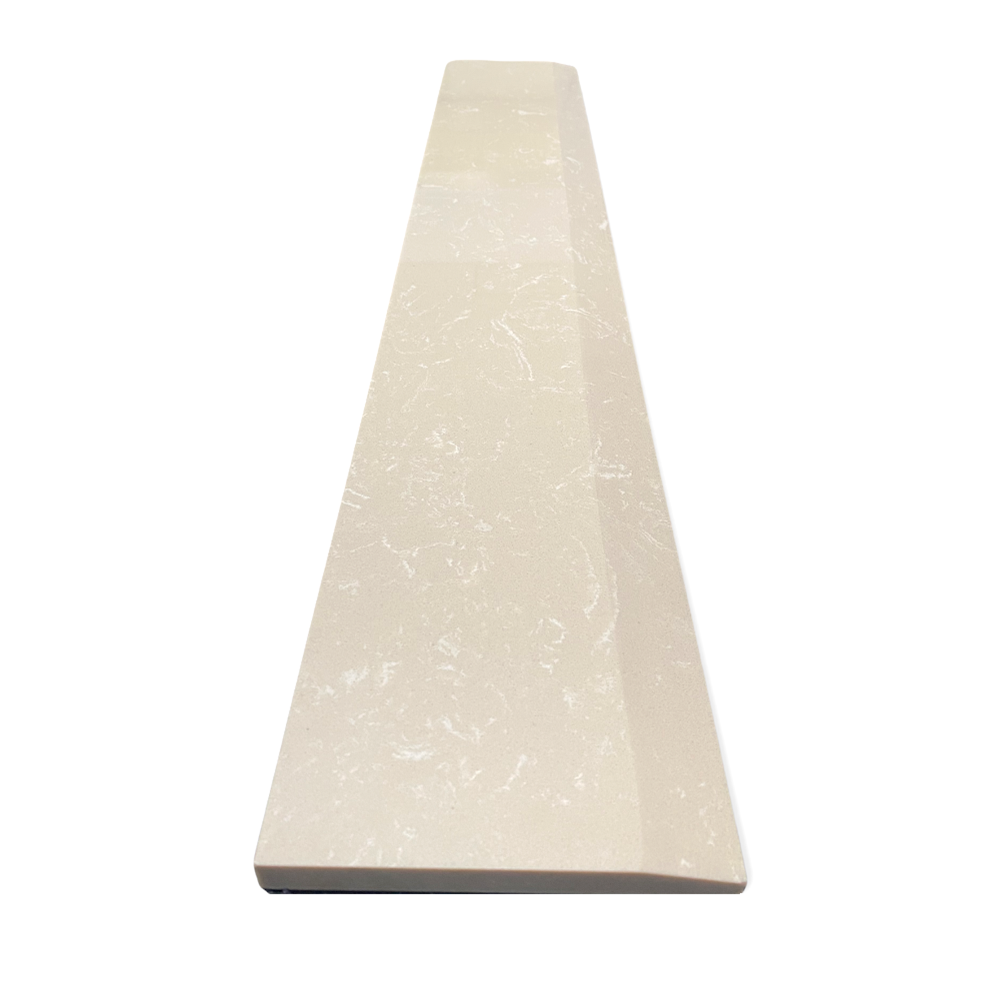 Single Hollywood Beige  Crema Marfil  Engineered Marble Quartz Floor Doorway Transition Threshold (Marble Saddle) Polished