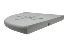 Tenedos Light Grey Resin Corner Bathroom Shower Shelf Flatback Wall Mounted