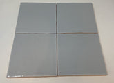 6x6 Gray Handmade Look Subway Ceramic Tile Glossy for Bathroom Shower, Kitchen Backsplashes, Fireplace
