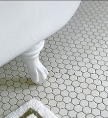 2 in. Hexagon White Glazed Matte Porcelain Mosaic Floor Wall Tile (Box of 10 Sheets)