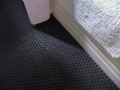 Penny Round Black Matte Porcelain Mosaic Floor Wall Tile for Bathroom Shower, Kitchen Backsplashes, Pool Tile
