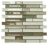 Green, White and Brown Glossy Crackle Crystal Mosaic Tiles