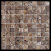 Premium Quality Autumn Brown Mother of Pearl Sea Shell Mosaic Tile 1" x 1" ( on 12" x 12" Mesh)
