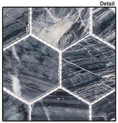 GT Wall Tiles Salem Charcoal (2" Hex) CLNL277
