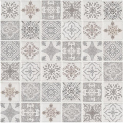 MSI Anya Blanco Encaustic 12 in. x 12 in. x 6 mm Glazed Ceramic Mesh-Mounted Mosaic Wall Tile