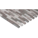 MS International Arctic Storm 12 in. x 12 in. x 10 mm Honed Marble Mesh-Mounted Mosaic Floor and Wall Tile