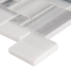 MSI Bergamo Magic Pattern 11.69 in. x 11.69 in. x 10mm Polished Marble Mesh-Mounted Mosaic Tile (10 sq. ft. / case)