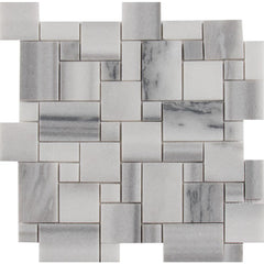 MSI Bergamo Magic Pattern 11.69 in. x 11.69 in. x 10mm Polished Marble Mesh-Mounted Mosaic Tile (10 sq. ft. / case)