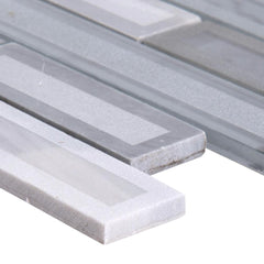 MSI Blocki Grigio Interlocking 12.2 in. x 11.61 in. x 8mm Glass Stone Mesh-Mounted Mosaic Tile (Box of 10 Sheets) - Tenedos