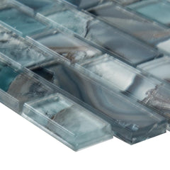 MSI Night Sky Interlocking 11.81 in. x 11.81 in. x 8mm Glass Mesh-Mounted Mosaic Tile