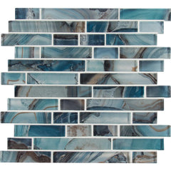 MSI Night Sky Interlocking 11.81 in. x 11.81 in. x 8mm Glass Mesh-Mounted Mosaic Tile