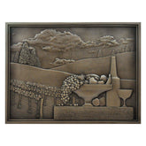 Kitchen Backsplash Premium Festival Bronze Metal Mural Hand Made Textured Tile