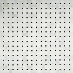 MS International Greecian White Basketweave Marble 12 in. x 12 in. x 10 mm Polished Mesh-Mounted Mosaic Tile - Tenedos