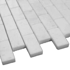 Statuary Crystal Marble Italian White Statuario 1x2 Mosaic Tile Polished