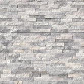 Alaska Gray Ledger Panel 6 in. x 24 in. Natural Marble Wall Tile for Accent Walls Kitchen Backsplash Fireplace