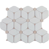MSI Cecily 11 in. x 13 in. x 10mm Polished Marble Mesh-Mounted Mosaic Wall Floor Tile