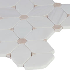 MSI Cecily 11 in. x 13 in. x 10mm Polished Marble Mesh-Mounted Mosaic Wall Floor Tile