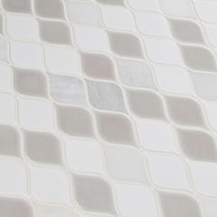MSI Cresta Blanco Leaf Pattern 12 in. x 12 in. x 8mm Porcelain Stone Blend Mesh-Mounted Mosaic Tile (Box of 10 Sheets)