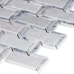 MSI Framework 12 in. x 13.5 in. x 10mm Polished Marble Mesh-Mounted Mosaic Floor Wall Tile