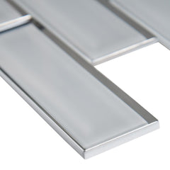MSI Ice Bevel Subway 11.73 in. x 11.73 in. x 8mm Glass Mesh-Mounted Mosaic Wall Tile