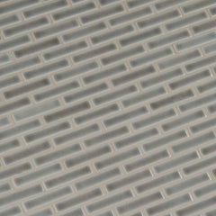 MSI Dove Gray Brick 12 in. x 12 in. x 8 mm Ceramic Mesh-Mounted Mosaic Wall Tile (10 sq. ft. / case)