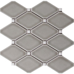 MSI Dove Gray Glazed Diamond Ceramic Mesh-Mounted Mosaic Wall Tile for Kitchen Backsplash, Bathroom Wall, Accent Wall