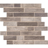 MSI Driftwood Interlocking 12 in. x 12 in. x 6mm Glass Mosaic Tile