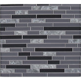 MSI Lorena Grigio Interlocking 12 in. x 12 in. x 4mm Glass Stone Mesh-Mounted Mosaic Tile