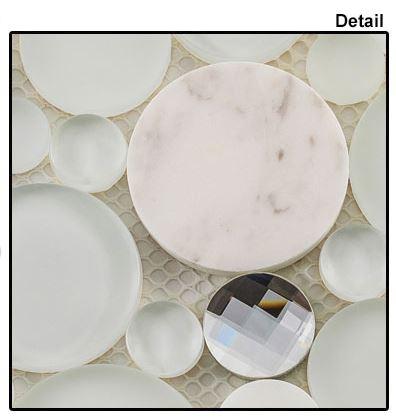 GT Glass Wall Tiles Soap Suds (12X12 Sheet)  SBS1510