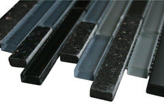 Dark Night Glossy Stone Glass Mosaic Tiles