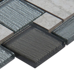 MSI Lynx Pattern 11.73 in. x 11.73 in. x 8mm Porcelain Glass Mesh-Mounted Mosaic Tile