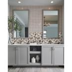 MSI Lynx Pattern 11.73 in. x 11.73 in. x 8mm Porcelain Glass Mesh-Mounted Mosaic Tile