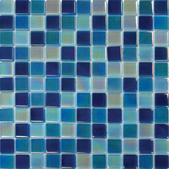MSI Iridescent Blue 12 in. x 12 in. x 8mm Glass Mesh-Mounted Mosaic Tile (10 sq. ft. / case)