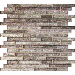 MSI Luxe Interlocking Pattern Glass Mesh-Mounted Mosaic Wall Tile