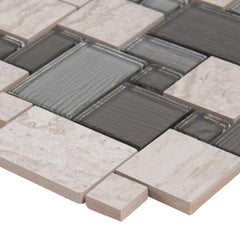 MSI Lynx Pattern 11.73 in. x 11.73 in. x 8mm Porcelain Glass Mesh-Mounted Mosaic Tile