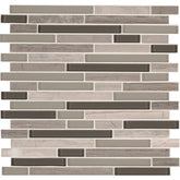 MSI Modello Grigio Interlocking 12 in. x 12 in. x 6 mm Glass Stone Mesh-Mounted Mosaic Wall Tile