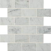 MSI Carrara White 12 in. x 12 in. x 10mm Polished Marble Mesh-Mounted Mosaic Floor and Wall Tile (10 sq. ft. / case)