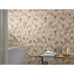 MSI Sandhills 2 Inch Hexagon Glass Mesh-Mounted Mosaic Wall Tile