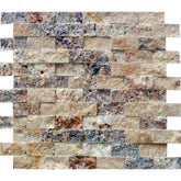 MSI Scabas Split Face 11.4 in. x 10.8 in. x 8mm Travertine Mesh-Mounted Mosaic Wall Tile