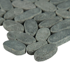 MSI Sliced Pebble Coal 12 in. x 12 in. x 10mm Tumbled Marble Mesh-Mounted Mosaic Tile