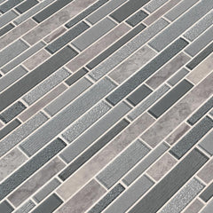MSI Smoky Alps Interlocking Glass Porcelain Mesh-Mounted Mosaic Wall Tile