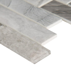 MSI Tarvos Interlocking 11.81 in. x 11.81 in. x 6mm Glass Mesh-Mounted Mosaic Tile - Tenedos