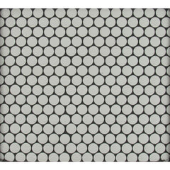 MSI Penny Round Bianco 11.3 in. x 12.2 in. x 6 mm Ceramic Mesh-Mounted Mosaic Tile