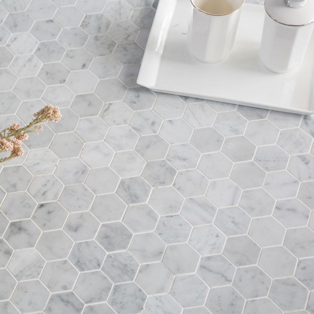 Carrara White Hexagon Marble Floor Wall Tile